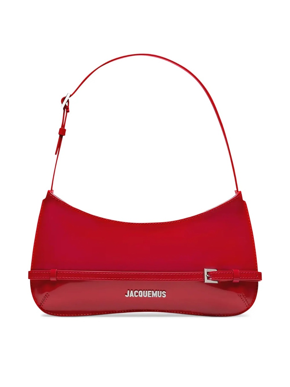 Jacquemus Le Bisou Ceinture Shoulder Bag in Red